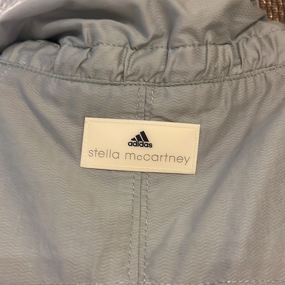 BNWOT Stella McCartney for ADIDAS double zippered light grey 💨 breaker - Picture 6 of 8